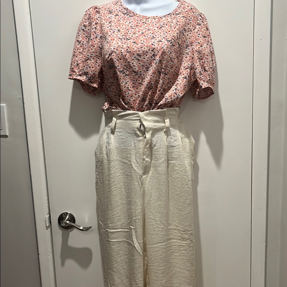 Elegant Cream Women's Pants